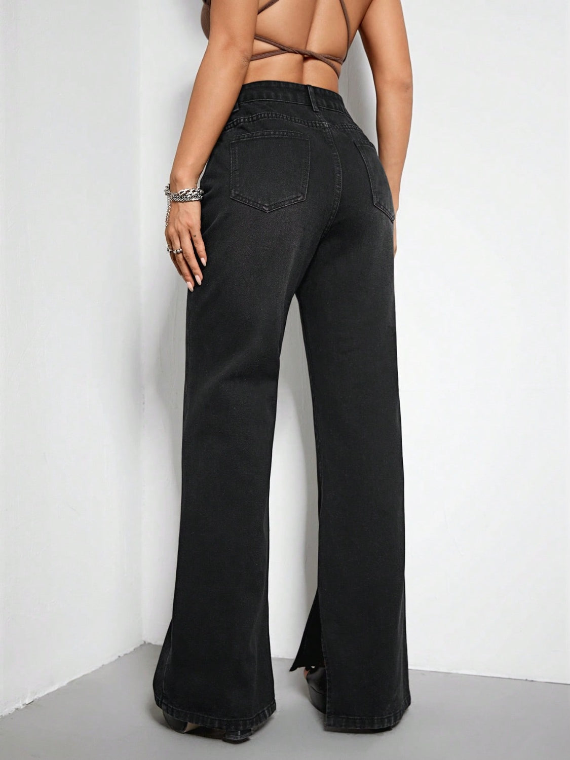 High Waist Straight Jeans